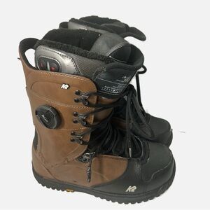 Men's Brown and Black Snow Boots